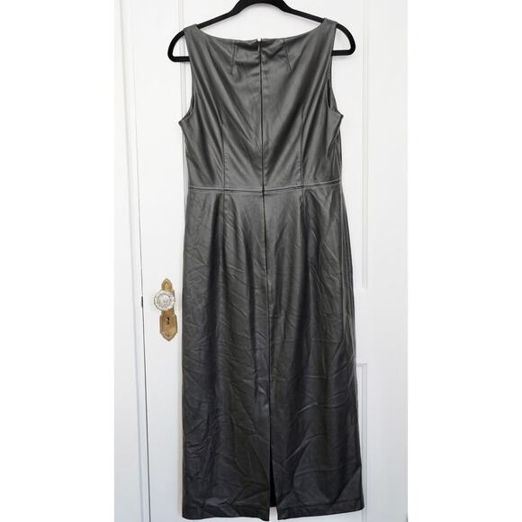 Bibhu Mohapatra Faux Leather Dress Sz 10 - Picture 6 of 6